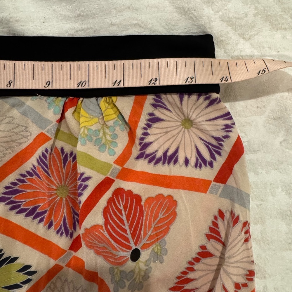 Trina Turk Los Angeles Silk Japanese print tube top strapless blouse - Picture 5 of 7